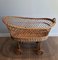 Vintage Rattan Cradle, 1950s 5