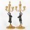 Charles X Candelabras in Patinated and Gilded Bronze, Set of 2 2