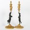 Charles X Candelabras in Patinated and Gilded Bronze, Set of 2 4