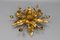 Hollywood Regency Gilt Metal Flower Shaped Flush Mount, 1970s, Image 6