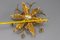 Hollywood Regency Vergoldetes Metall Blumenförmige Einbauleuchte, 1970er 13