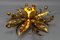 Hollywood Regency Gilt Metal Flower Shaped Flush Mount, 1970s, Image 8