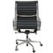 Silla de oficina EA-119 de cuero negro de Charles Eames para Herman Miller, Imagen 4