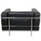 LC-3 Lounge Chair in Black Leather by Le Corbusier for Cassina, 2000s 3