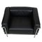LC-3 Lounge Chair in Black Leather by Le Corbusier for Cassina, 2000s 7