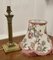 Lampada da tavolo a colonna corinzia in ottone con paralume in lino smerlato, anni '20, Immagine 3