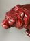 French Art Deco Glazed Red Ceramic Lion in the style of Saint Clement, 1930 11