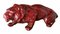 French Art Deco Glazed Red Ceramic Lion in the style of Saint Clement, 1930, Image 1