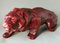 Lion Art Déco en Céramique Rouge dans le style de Saint Clément, 1930 2