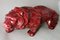 French Art Deco Glazed Red Ceramic Lion in the style of Saint Clement, 1930, Image 4