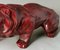 Französischer Art Deco Löwe aus glasierter Roter Keramik im Stil von Saint Clement, 1930 8