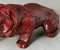 French Art Deco Glazed Red Ceramic Lion in the style of Saint Clement, 1930, Image 8