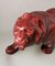 Lion Art Déco en Céramique Rouge dans le style de Saint Clément, 1930 9