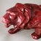 French Art Deco Glazed Red Ceramic Lion in the style of Saint Clement, 1930 12