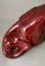 French Art Deco Glazed Red Ceramic Lion in the style of Saint Clement, 1930 14