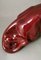 French Art Deco Glazed Red Ceramic Lion in the style of Saint Clement, 1930, Image 14