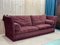 Rotes englisches 5-Sitzer Sofa aus Samt, 1990er 21