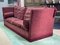 Rotes englisches 5-Sitzer Sofa aus Samt, 1990er 4