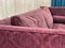 Rotes englisches 5-Sitzer Sofa aus Samt, 1990er 11