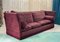 English Red Velvet 5-Seater Sofa, 1990s 2