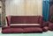 English Red Velvet 5-Seater Sofa, 1990s 15