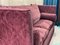 English Red Velvet 5-Seater Sofa, 1990s 12