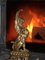 Gold Bronze Griffins Fireplace Andirons, 1930s, Set of 2 5
