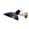 Visor Black Wall Lamp in Brass by Vittoriano Vigano for Arteluce, 1950s 1