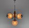 Art Deco Chrome & Wood Chandelier, Former Czechoslovakia, 1930s, Image 5