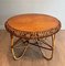 Rattan Round Coffee Table in the style of Franco Albini, 1950s 2
