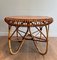 Table Basse Ronde en Rotin dans le style de Franco Albini, 1950s 3