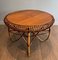 Rattan Round Coffee Table in the style of Franco Albini, 1950s 5