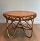 Rattan Round Coffee Table in the style of Franco Albini, 1950s 1