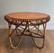 Rattan Round Coffee Table in the style of Franco Albini, 1950s 12