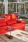 Italienisches Maralunga 50 Sofa in Orange Rot von Vico Magistretti für Cassina 4