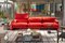 Italian Maralunga 50 Sofa in Orange Red by Vico Magistretti for Cassina, Image 3