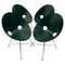 Green Shell Dining Chairs by Eddie Harlis, 1954, Set of 4 1