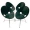 Green Shell Dining Chairs by Eddie Harlis, 1954, Set of 4, Image 1