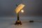 Vintage Brown Marbled Glass and Metal Adjustable Table Lamp, 1950s 4