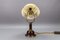 Vintage Brown Marbled Glass and Metal Adjustable Table Lamp, 1950s, Image 7