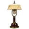 Vintage Brown Marbled Glass and Metal Adjustable Table Lamp, 1950s, Image 1