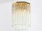 Brass and Crystal Glass Rod Flush Mount attributed to C. Palme, Germany, 1970s, Image 3