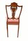 Edwardian Shield Back Hall Chairs in Mahogany, 1910s, Set of 2, Image 4