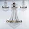 Prisms Chandelier with Suitable Wall Lamps, 1900, Set of 3, Image 1