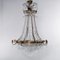 Prisms Chandelier with Suitable Wall Lamps, 1900, Set of 3 2