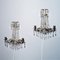 Prisms Chandelier with Suitable Wall Lamps, 1900, Set of 3 6