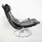 Black Leather Swivel Chairs attributed to Ake Fribytter, 1970s, Set of 2 2