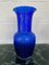 Blue Murano Glass Vase with Bubbles, 1990s 1