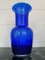 Blue Murano Glass Vase with Bubbles, 1990s 2