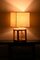 Bamboo Lamp with Fabric Lampshade, 1980s 7
